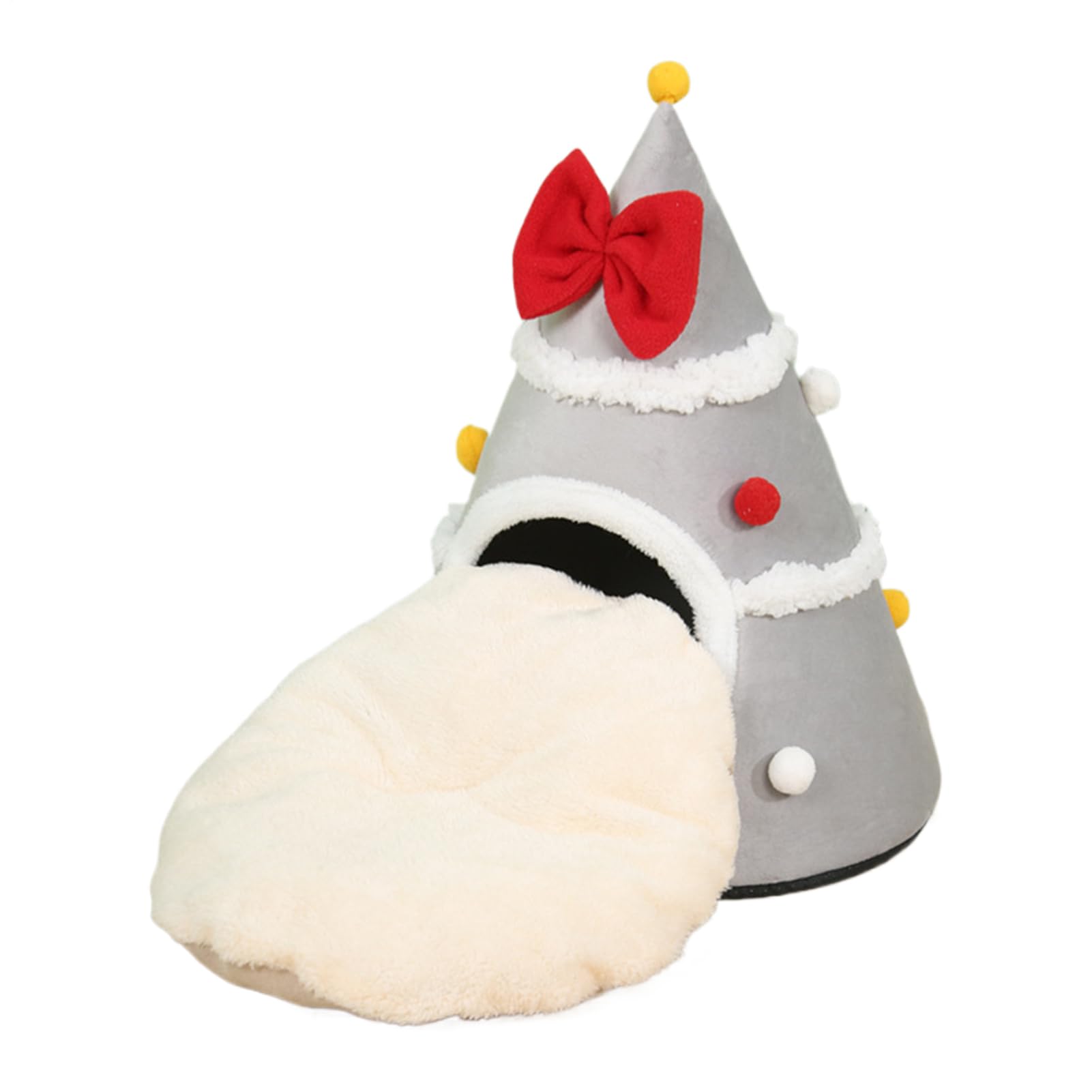 Maison de Noël pour chat d'intérieur chaud sac de couchage hiver grand chat