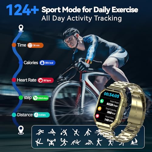 Reloj inteligente hombre con más de 200 deportes para entrenar con iOS y Android 4