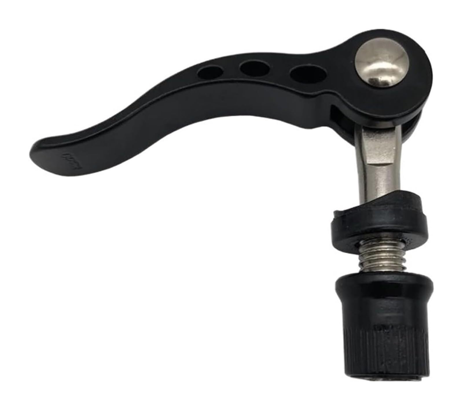 BPABDEITR Bike seat quick release lever, Bicycle Seat Quick Release, Aluminum Post Clamp Release Screw, Black, Silver, M8x50-75mm(Black,M8x55mm)
