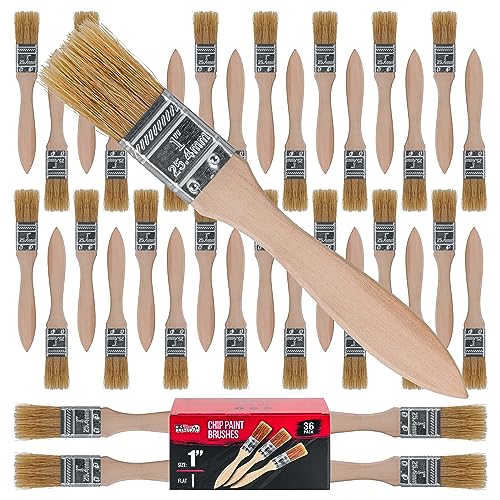 Suministro de arte nos 36 unidades de Chip de 1 cm de pintura y pinceles para pintar, las manchas, barnices, colas, y ML)