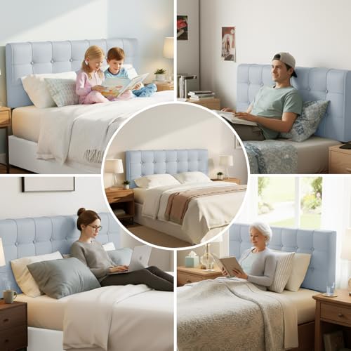 50% Off Twin Headboard with Tool-Free Installation & Side Pockets - Image 4