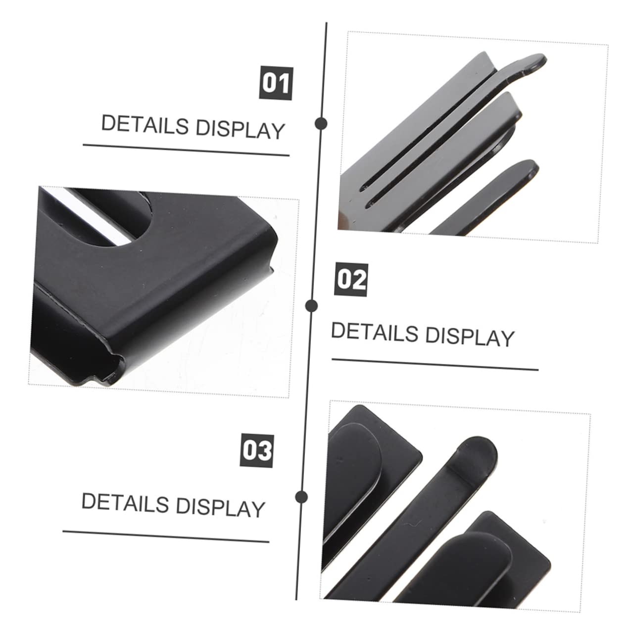 ARTSEWPLY 2pcs Mount Holder Durable Iron Clip for Hand Microphone Stable and Easy to Install Accessory Reliable Replacement