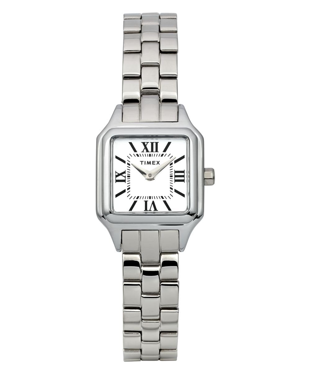 Timex Watches Unisex Silver/White Timex Women's Trend Dial Stainless Steel Bracelet Watch Tw2y23800 | Acotis - Brass / Mineral Glass / Stainless Steel