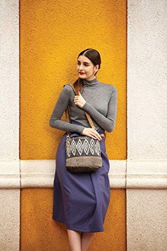 Myra-Bag-Azure-Printed-Aztec-Purse-for-Women-Canvas-Shoulder-Bag-with-Real-Leather-Detailing-Boho-Handbags-for-Women-with-Cute-Diamond-Aztec-Print-Casual-Western-Purse-for-Work-College