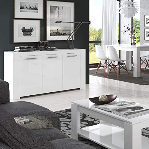 Aparador-Buffet-Moderno-Armario-Auxiliar-Comedor-Modelo-Ambit-Color-Blanco-Artik-Medidas-144-cm-Largo-x-42-cm-Fondo-x-80-cm-Alto