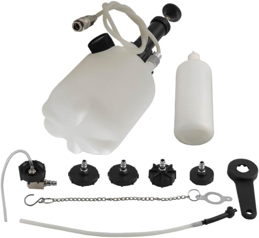 Manual Brake Clutch Bleeder Fluid Tool 3L Capacity Compatible with Automotive Power Bleeding Systems