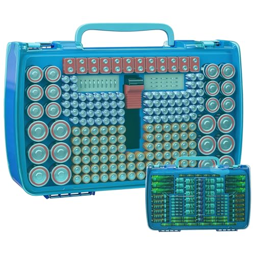 �e�X�^�[�t���o�b�e���[�I�[�K�i�C�U�[���[�P�[�X �P3�` �P4�` �P4�` �P4�` C D �Z�� 9V 3V ���`�E�� LR44 CR2 CR123 CR1632 18650�{�^���p 269�̃o�b�e���[�����[�\ ���ϋv�z���_�[ - �u���[�P�[�X+�O���[���n