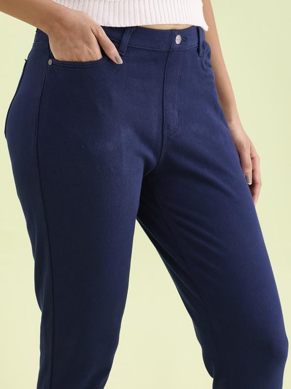 Image of GO COLORS Women Solid Super Stretch Warm Jeggings