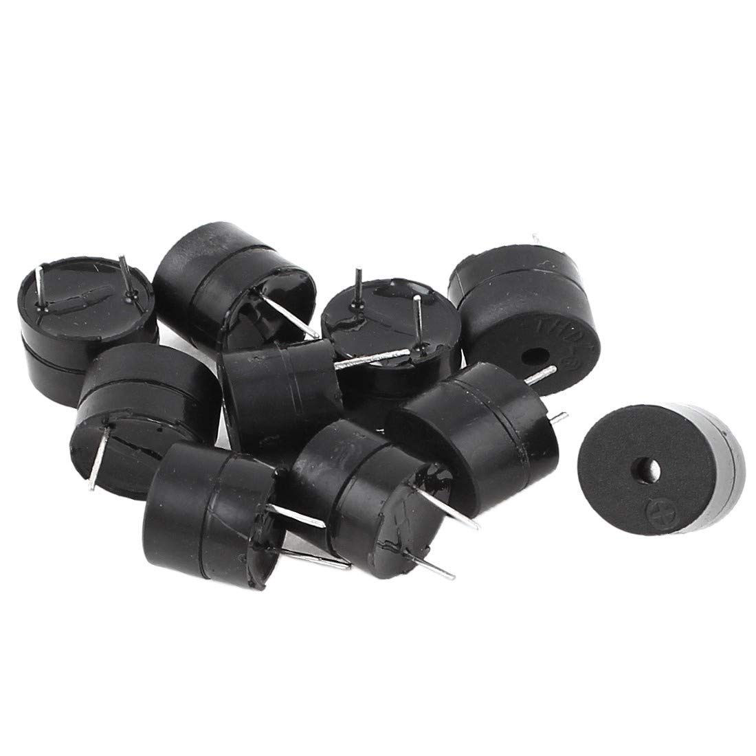 NEW LON0167 10 Pieces Industrial Electronic Continuous Sound Buzzer Black DC 12V 12mmx9.5mm(10 Pieces Industrial Electronic Dauerton Buzzer Schwarz DC 12V 12mmx9.5mm