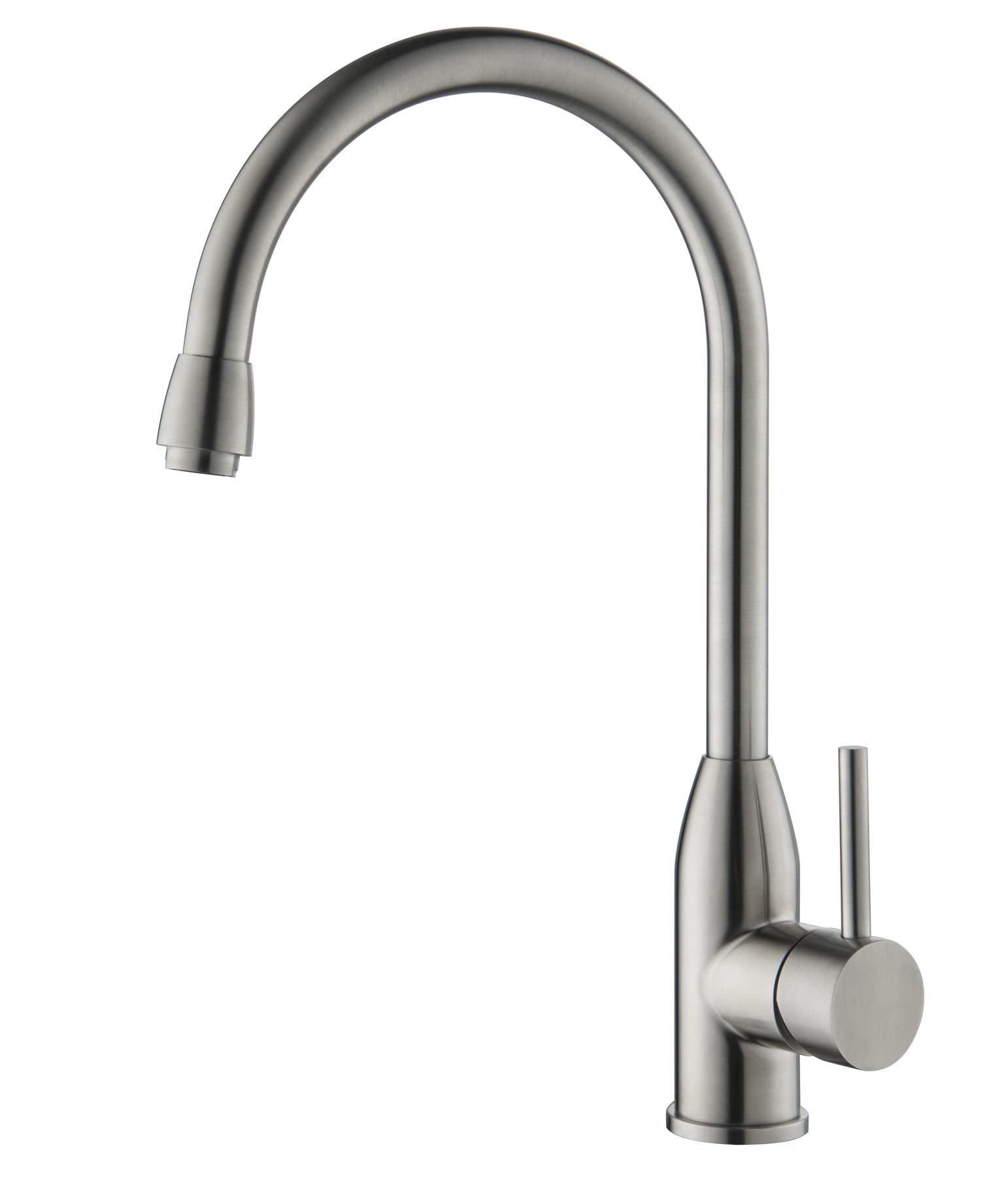 Fashion Home High-Arc Kitchen Faucet – Brushed Nickel Stainless Steel, Single-Handle Modern Sink Faucet with 60CM Hose.