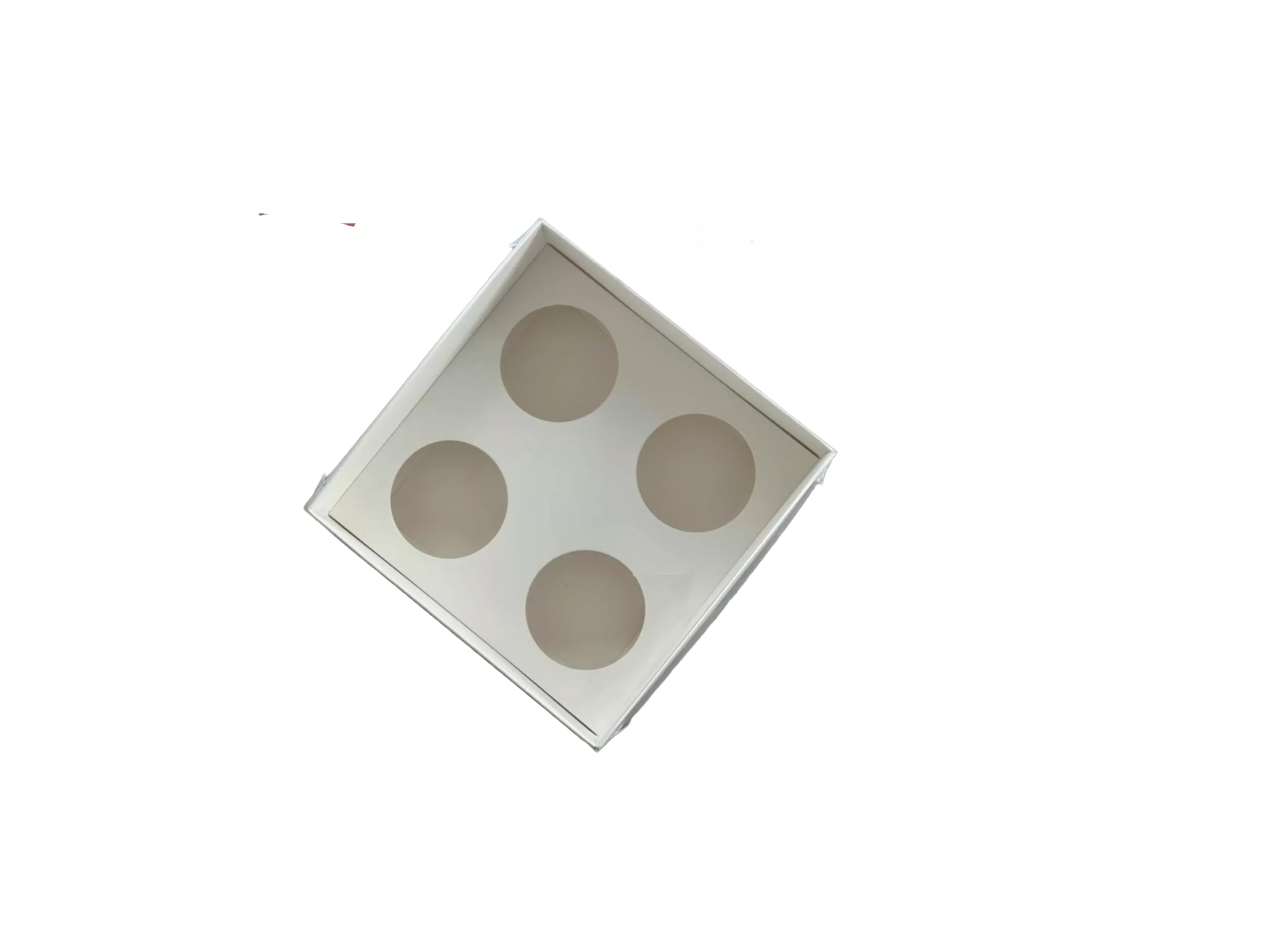 Cake N Bake White Cake N Cake Clear Lid Cupcake Boxes (4 Hole X 5)