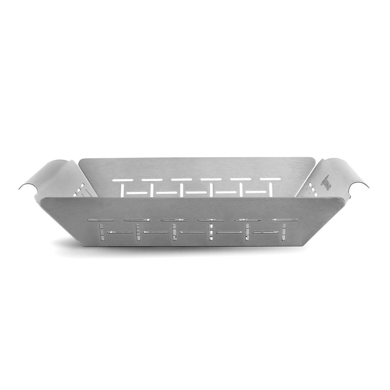 Panier à Griller en Acier Inoxydable BURNHARD® Haute Qualité, Compatible Lave-Vaisselle, Grandes Poignées, Répartition Optimale de la Chaleur, Compatible Four, Universel pour Barbecue à Gaz, Charbon