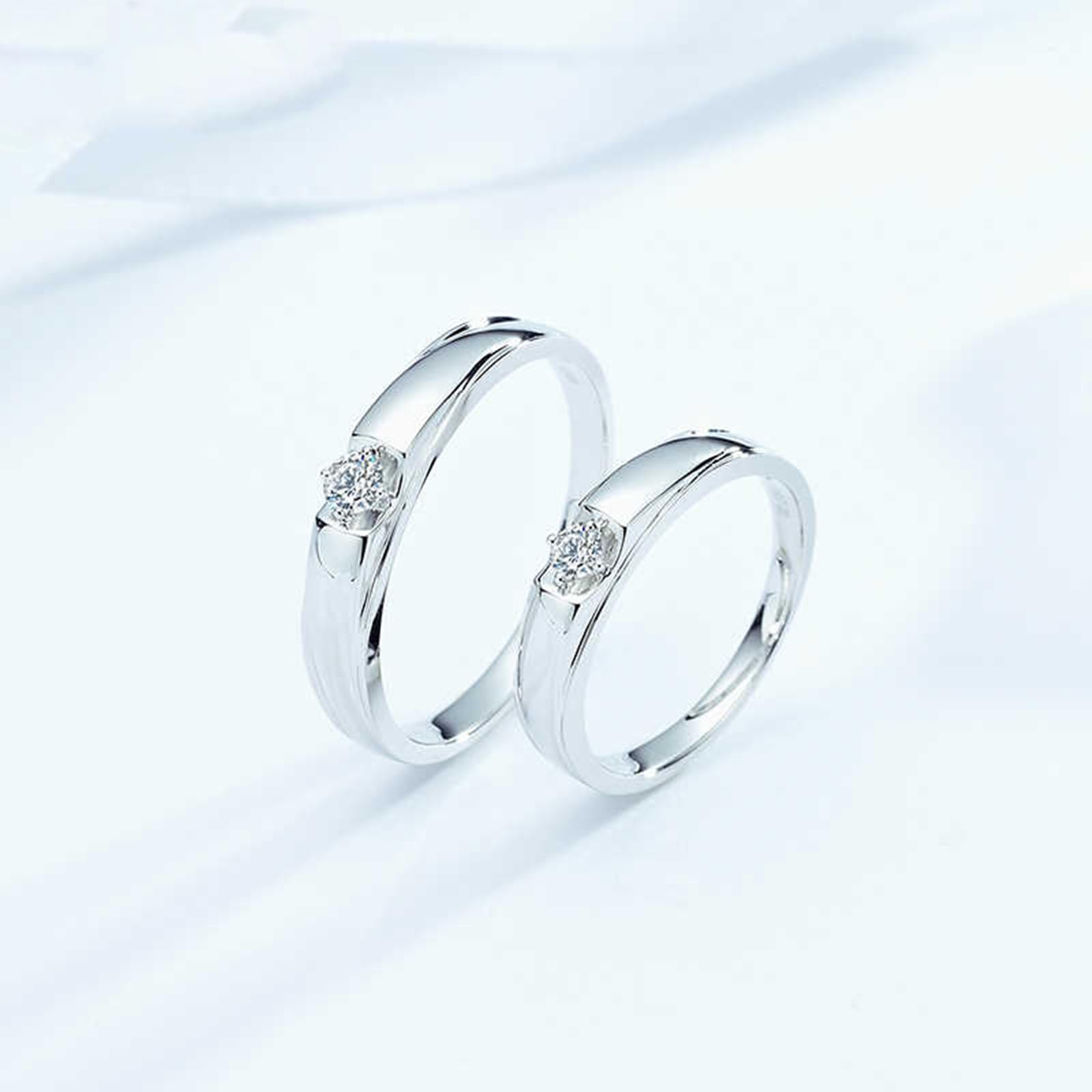 Anillo de compromiso de oro de 9 quilates, apto para bodas de 0,1 ct, oro auténtico 375, alianzas de boda de 4,5 mm para hombres, talla 70 (22,3)