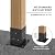 WIMART 4x4 Post Base, Inner Size 3.5"x3.5"Deck Post Base, Deck Post Base for Concrete, for Mailbox Support Wood Fence Post Anchort (Black - Set 2)