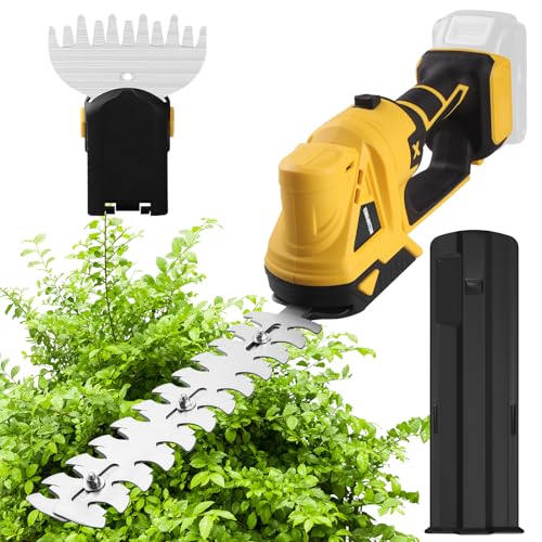 Wellanpower Cordless Hedge Trimmer, Grass Trimmer, 2 in 1 Handheld Electric Bush Trimmer Compatible...