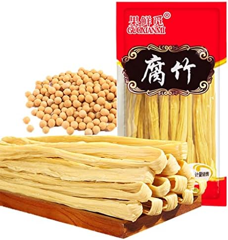 JTEDZI Dried Bean Curd Stick, 17.63oz(500g) Dried Beancurd Sticks, 腐竹, Non-GMO Asian Dried Tofu Skin Yuba, Good Source of Protein, Great Gourmet Gift, for Stir-fry, Hot Pot, Cold Salad