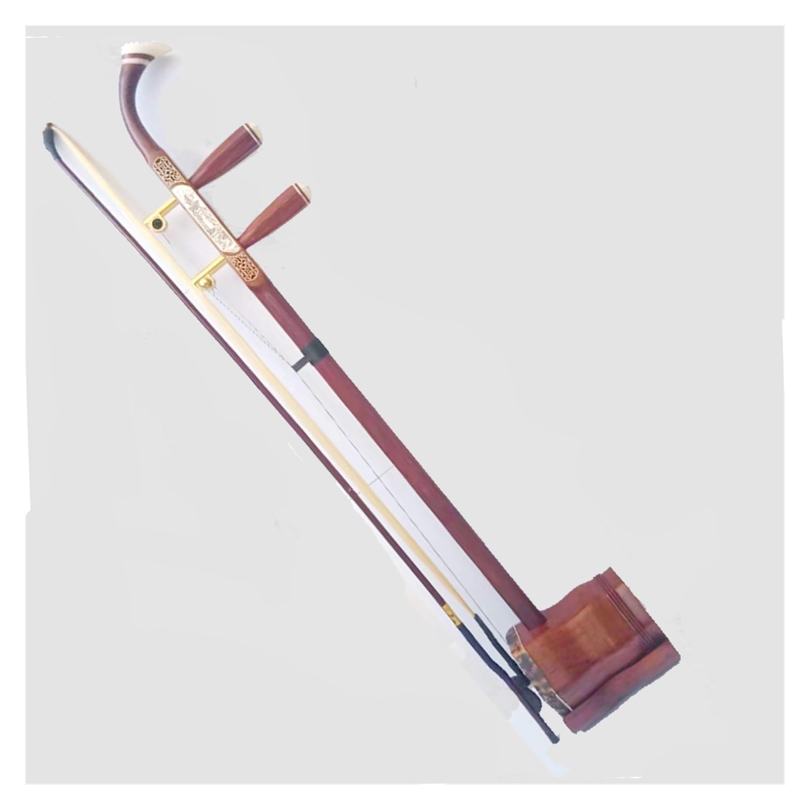 Instrument Erhu Z Palisandru, Okrągły, Do Nauki I Gry. Instrument Erhu Z Akcesoriami