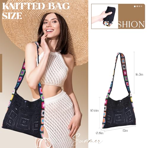Bolso tote de crochet para playa y vacaciones miniatura 2