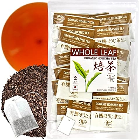 Japanese Hojicha green tea bags, Roasted green Tea, Low caffeine, Made in Japan, Wrapped Tea Bags, 50bags【YAMASAN】 Cover