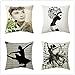 Juego de 4 Fundas Cojines Audrey Hepburn Fundas para Cojines Super Suave Terciopelo Funda de Almohada Cuadrado Funda de Cojines Decorativa para Sofá Cama Hogar Coche Interior 2264E 40x40cm/16x16inch