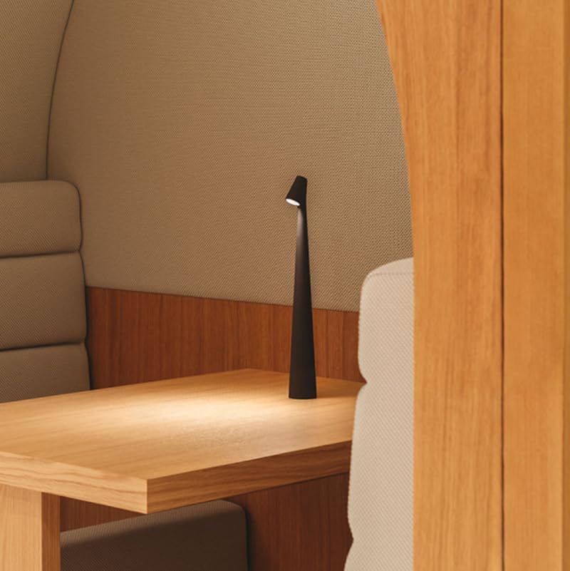 Miniatura 2 de Lámpara de mesa LED portátil con sensor táctil, lámpara de escritorio de metal de brillo de 3 niveles, lámpara recargable de control táctil de 3