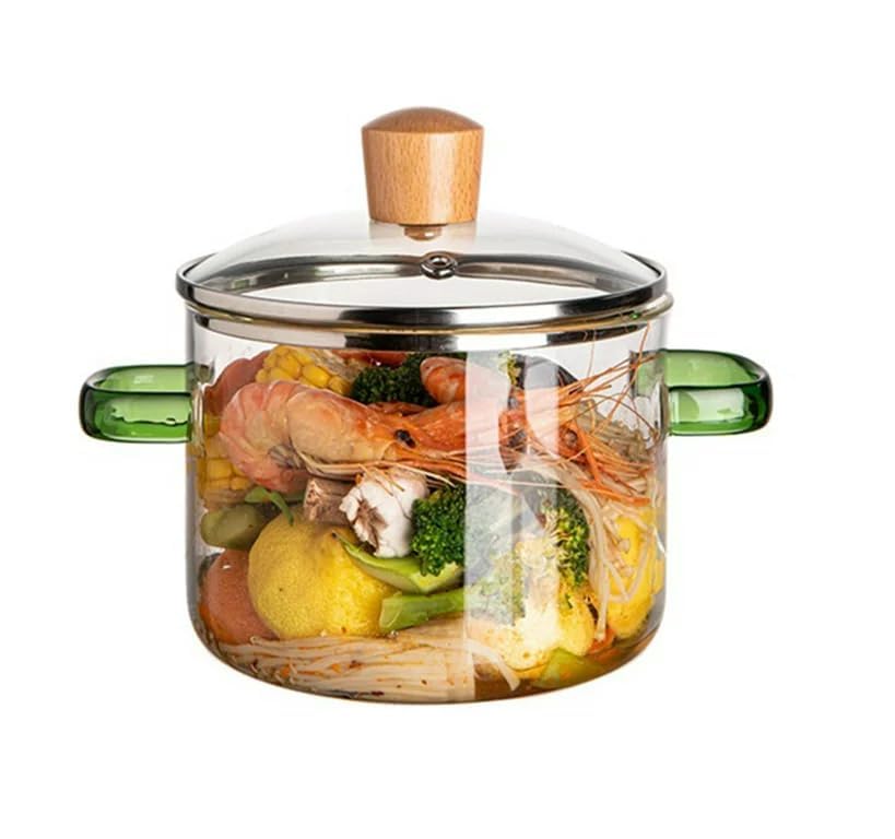 BERLIN CROCKERY Big Size 1200 ML Glass Serving Bowl with Lid Cooking Pot Mixing Bowl with Lid Oven Microwave Safe Casserole Heat Resistant Serveware Mixing Pot Casserole Multicolor (Set of 1) (B0DF6M9S5K) Amazon Price History, Amazon Price Tracker