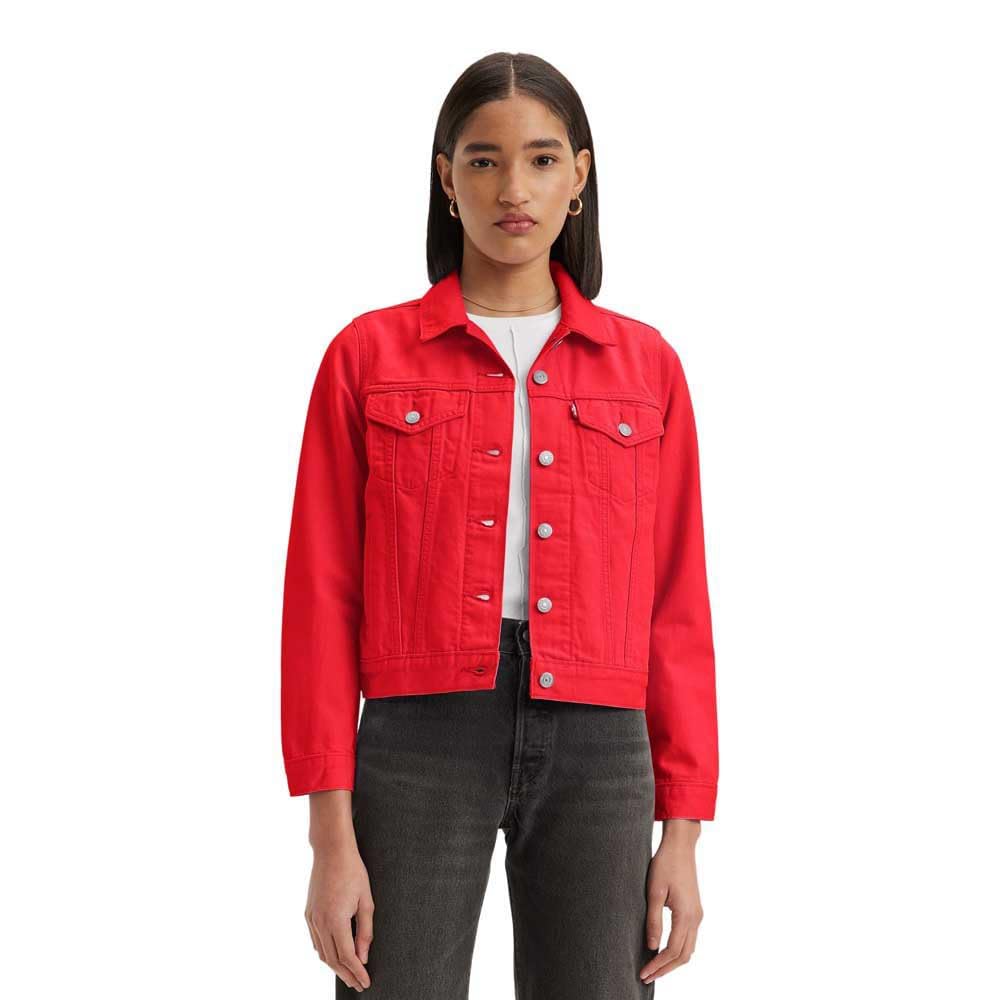 Levi's Damen Original Trucker Script Red Trucker M