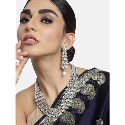 Image of Peora Anuskha Sharma Inspired Kundan Necklace & Jewelry Set Gift For Women
