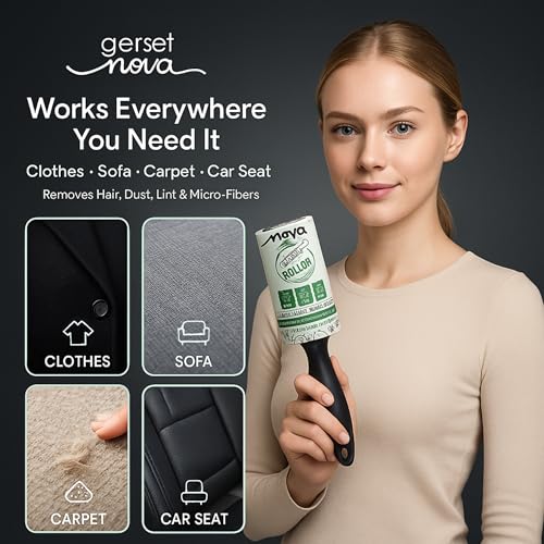 Image of Lint Roller for Clothes Extra Sticky Lint Remover Roller for Clothes & Pet Hair Manual Dust Remover for Clothes Cloth Roller to Remove Fur with Refill Lint Remover for Clothes Roller