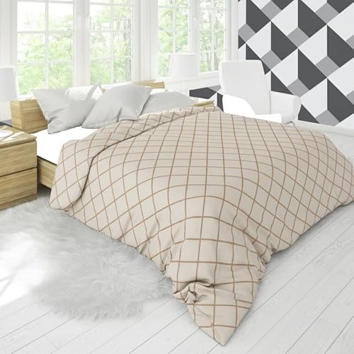 Image of 280 TC Luxurious Glace Cotton Duvet Cover /Comforter Cover /AC Quilt Cover King Size /Dohar /90 X100 Inches - (Pink)