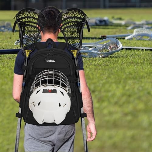 Goloni Lacrosse Bag, Youth & Adult Lacrosse Backpack with Tow Stick Holder and Shoes Compartment,Waterproof Field Hockey Bag for Boys & Girls by Goloni - Image 7