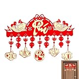 Pareja vietnamita de Año Nuevo – de Puerta Delantera con Nudo Chino Ahuecado – de Pareja para Puerta Delantera, decoración de Porche para jardín