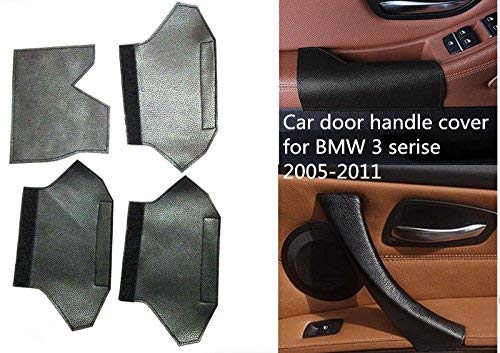 Coperture Maniglie Porta In Pelle Per BMW X5 E53 (2000-2006) – Set Posteriore Nero – Pelle Naturale – Fai-da-Te - 3