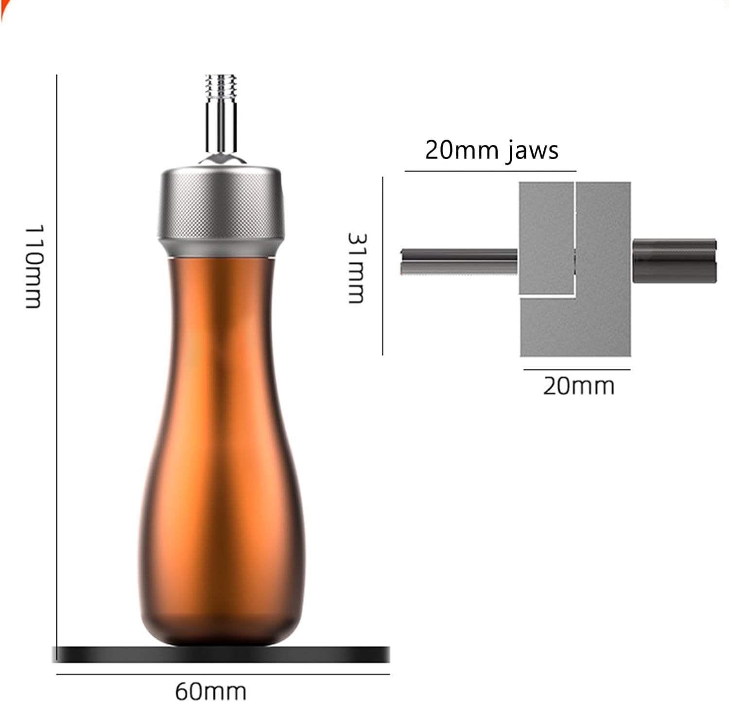 Mini imadło do modelarstwa, regulowana szerokość uchwytu 30 mm, małe imadło z uchwytem i podstawą, do obróbki drewna, wiercenia, piłowania, tworzenia biżuterii, obróbki metalu DIY