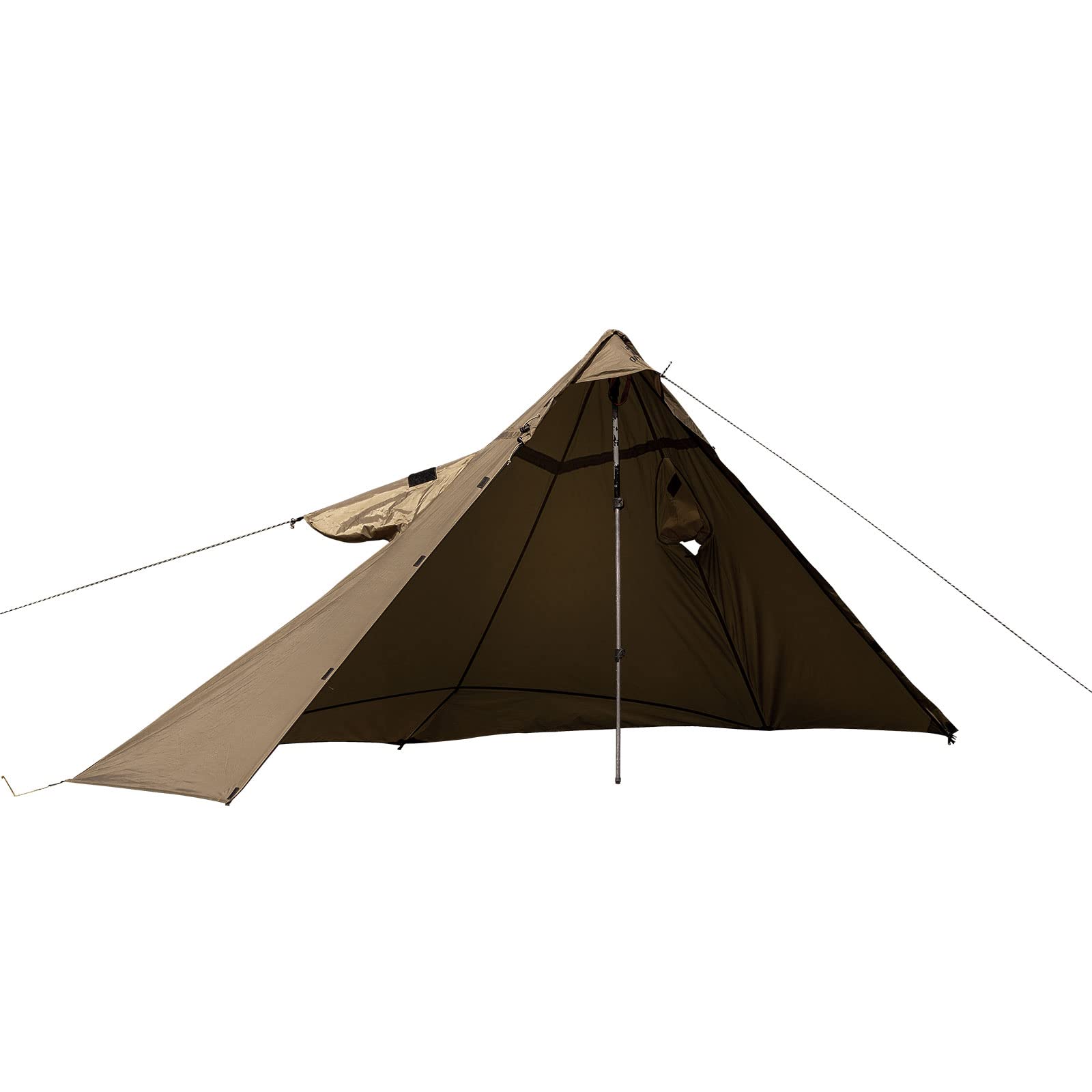 OneTigris Poncho impermeable de estilo militar, refugio 2 en 1, multifuncional, para camping, tienda de campaña, táctico, para exteriores, embalaje multiusos, Coyote marrón., large
