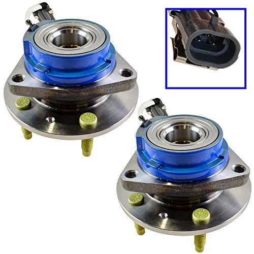 Image of TRQ Driver and Passenger Side Wheel Bearing and Hub Assembly Set 2 Piece Compatible with 2003 Cadillac CTS Rear 2004-2007 CTS Base Model Rear 2005-2008 STS AWD 2005-2007 STS AWD Front