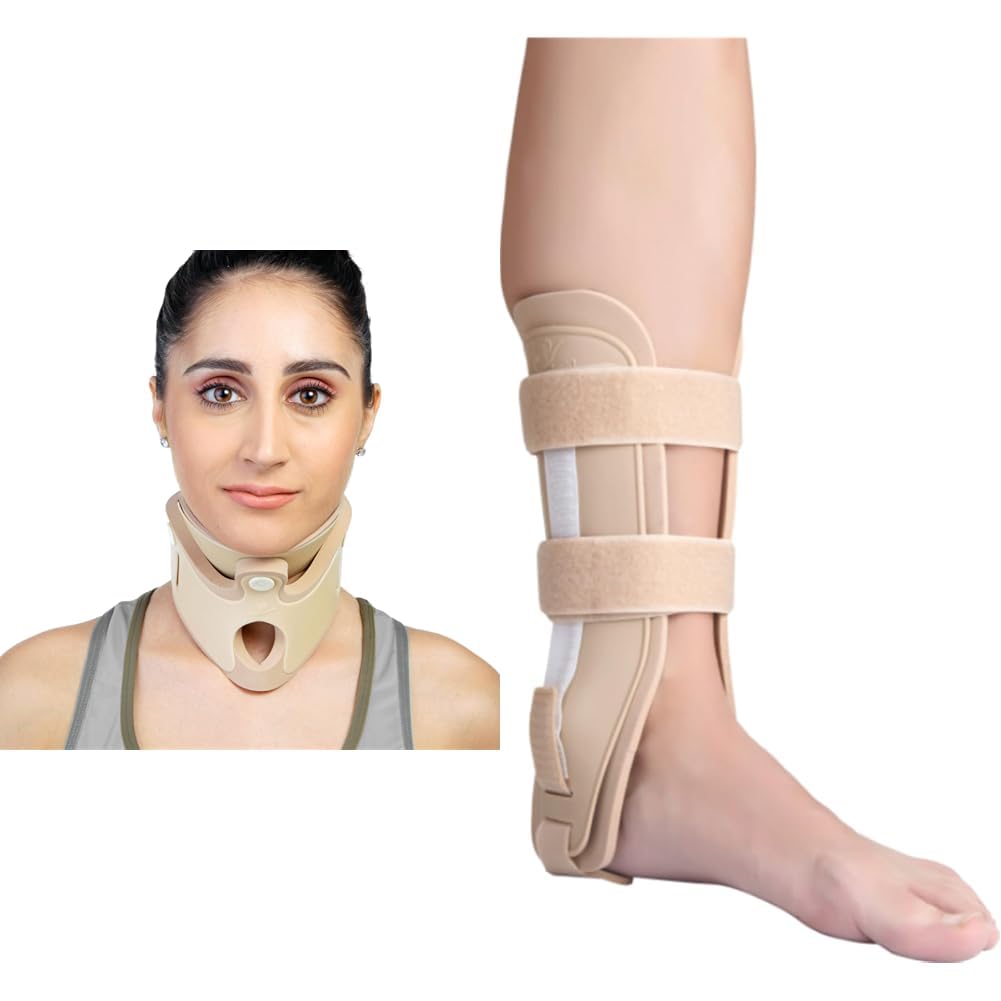 Flamingo Cervical Immobilizer Stirrup Ankle Brace for Ankle Pain Relief | Ankle Support Compression Brace for Ankle Inj-image-5