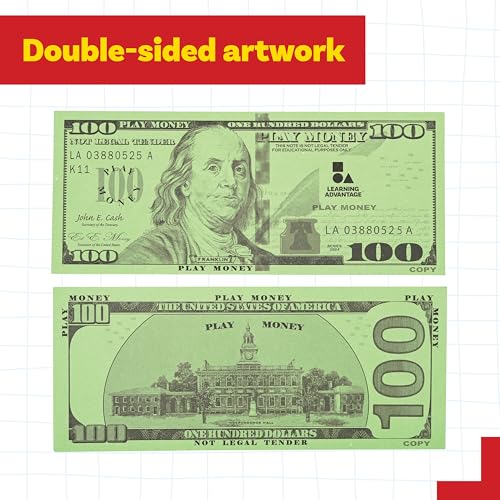 image for LEARNING ADVANTAGE One Hundred Dollar Play Bills - Set of 50 $100 Pape