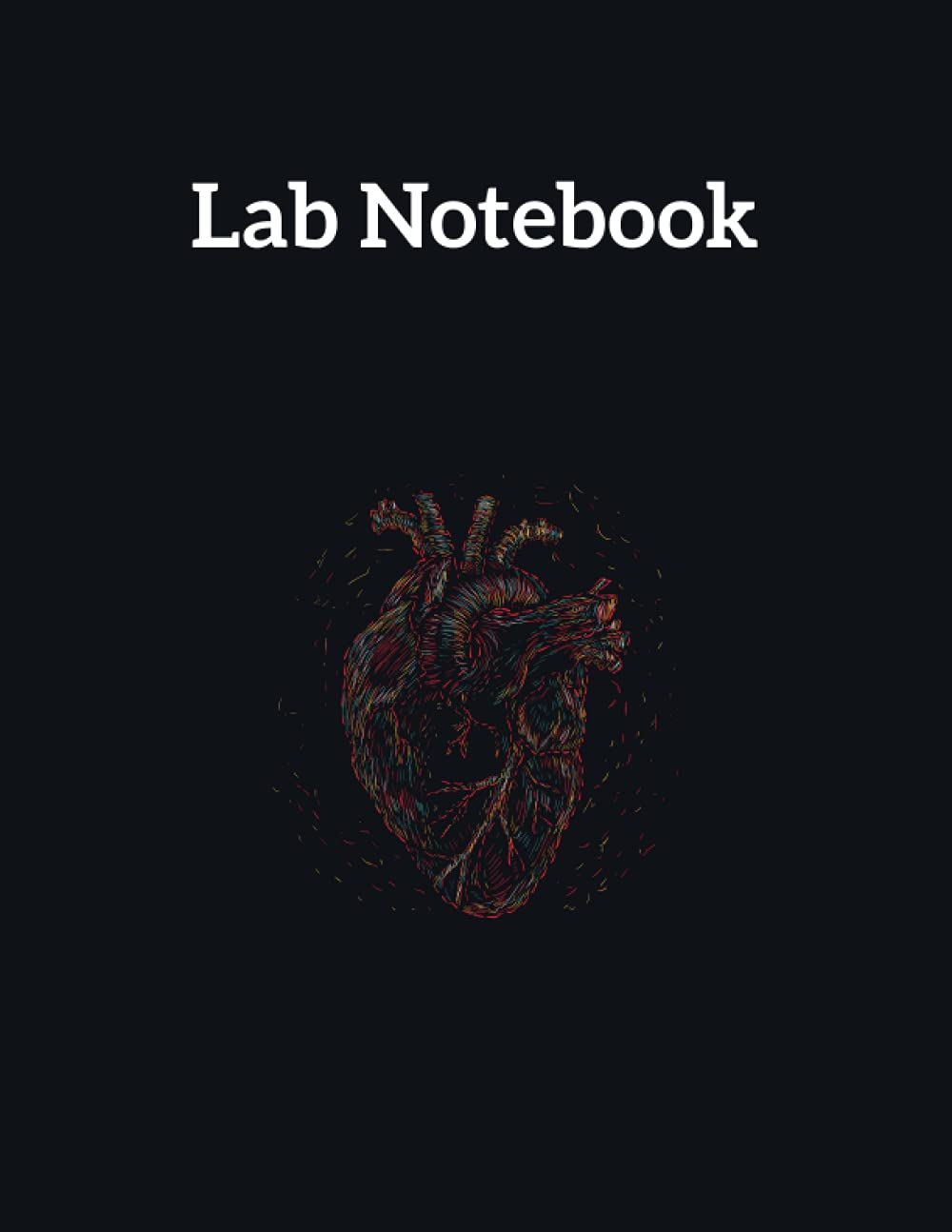 Lab Notebook Anatomy: Laboratory Notebook, 120 Pages, Black Cover, 8,5"x11", Quad Ruled With Table Of Content