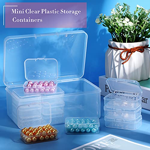 Image of Blulu 13 Pieces Small Bead Organizers Plastic Bead Storage Containers with Lids Mini Clear Storage Cases Transparent Craft Boxes for Jewelry Diamonds DIY Art Craft Accessory(2.5 x 1.8 x 0.8 Inch)