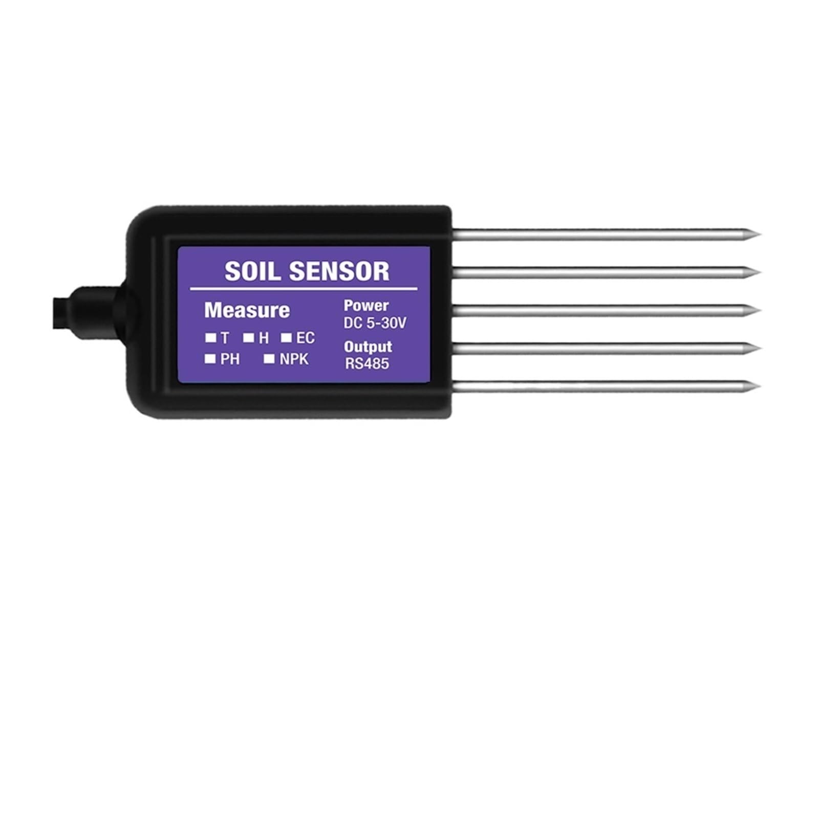MXXDMOPD RS485 Modbus Soil Sensor 7 in 1 Measures Moisture Temperature Humidity EC PH NPK(Th-ph)