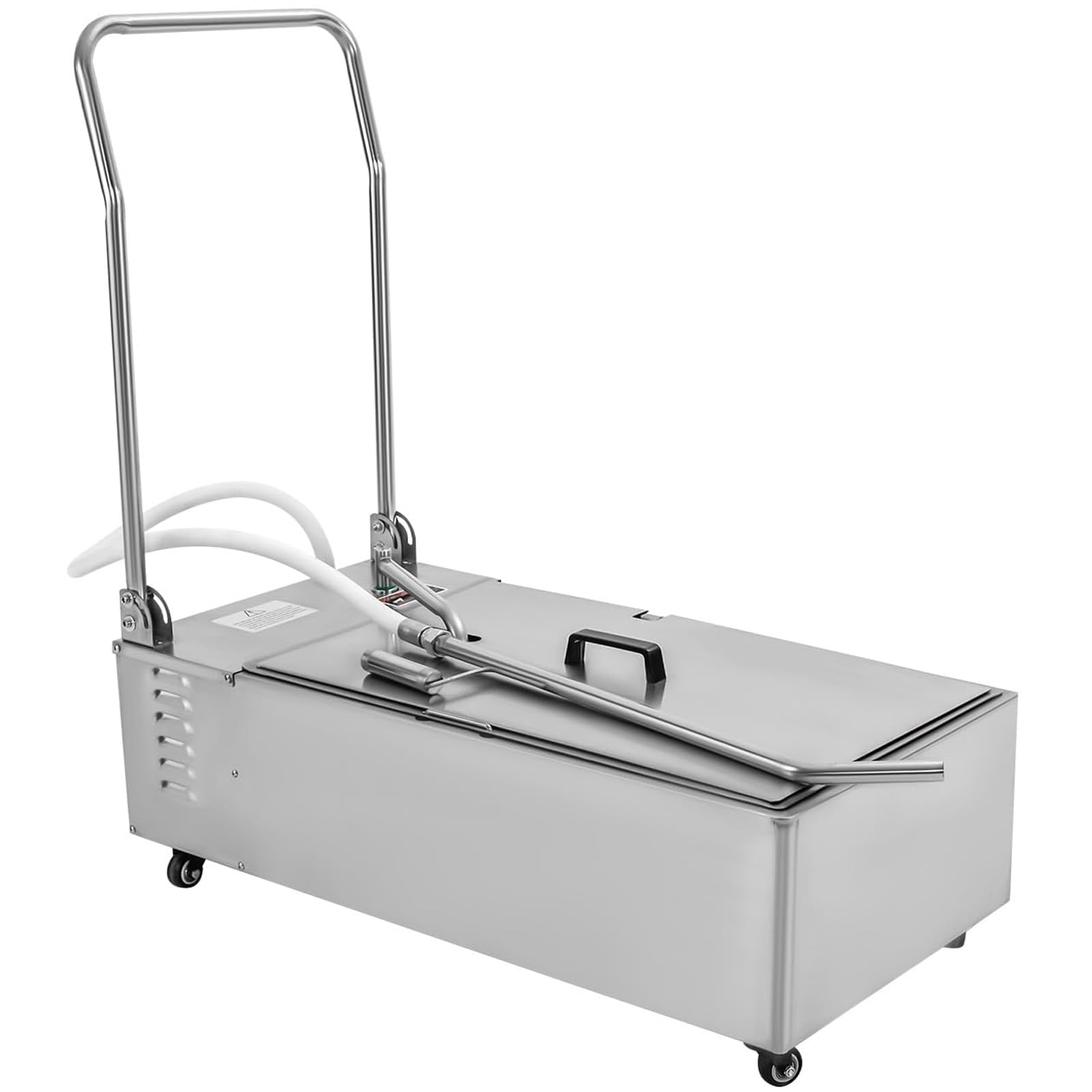 XCSCUK Stainless Steel Commercial Fryer Oil Filter Cart - Efficient Cooking Oil Filtration for Restaurants & Fast Food Chains