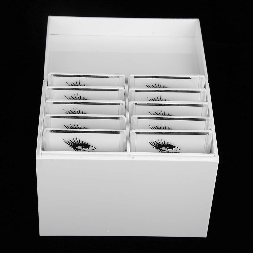 ANKROU 10 Couches Boîte De Rangement De Cils En Acrylique, Outil D'extension De Support De Cils, Organisateur De Maquillage Support De Palette De Colle De Faux Cils, Organisateur D'extension