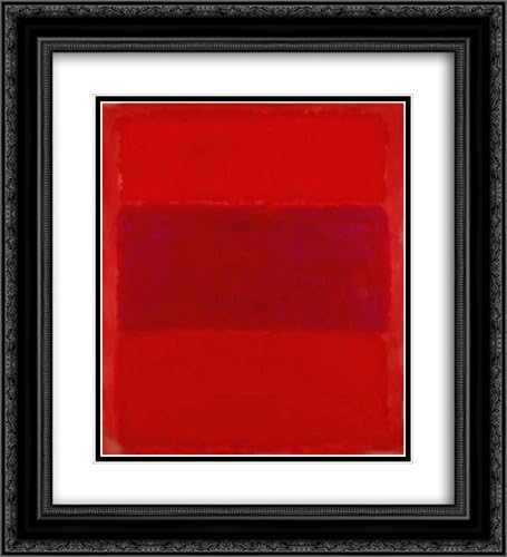 Mark Rothko 2X Matted 20x22 Black Ornate Framed Art Print 'No.301'