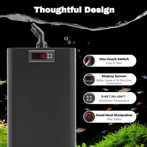 100L/160L/300L Aquarium Chiller & Water Cooler with Hoses, Pumps, and Compressor Refrigeration for Fish Tanks & Ice Baths - Ideal for Aquatic Plants & Marine Life