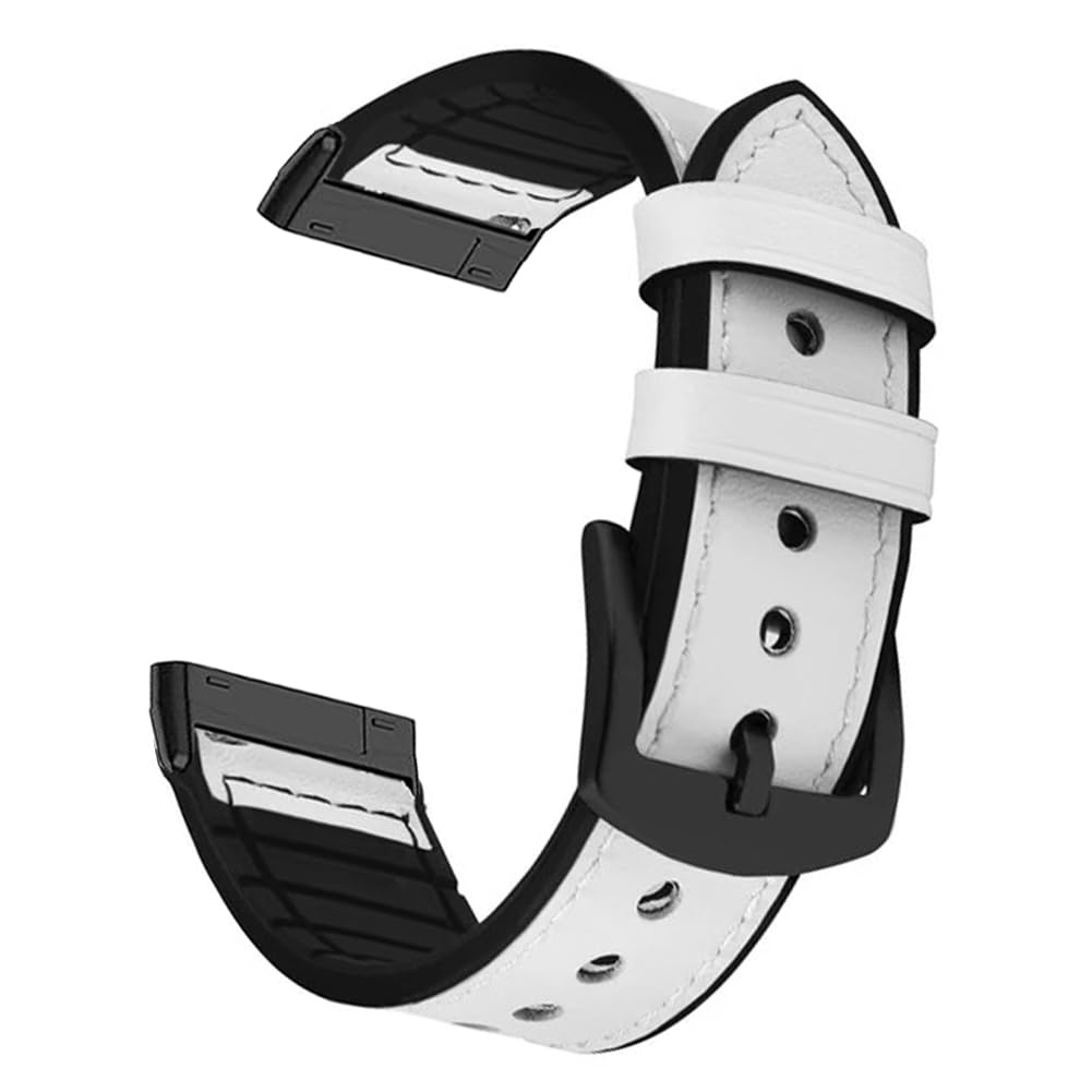 CellFAther® Leather Silicone Straps for Fitbit Versa 4 | Versa 3 Strap | Fitbit Sense | Sense 2 Smartwatch straps (Black,Brown,White)
