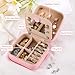 URSKYTOUS Travel Jewelry Case For Women Girls Gift for Daughter from Mom Dad Jewelry Box Organizer Necklace Organizer Earrings Organizer Ring Organizers Birthday Gifts Pink Jewelry Holder Case (J)