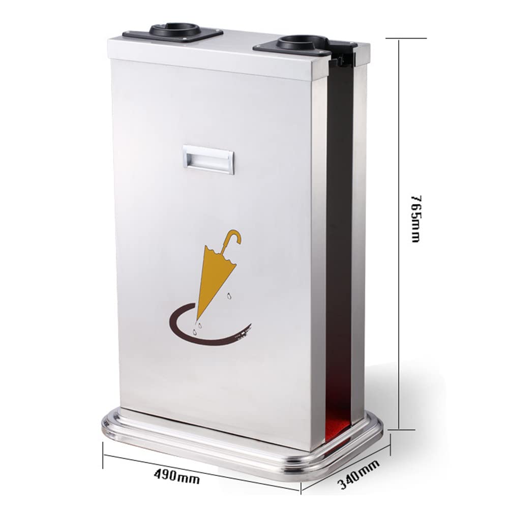 Envoltura automática de bolsas para paraguas húmedo, máquina de embalaje comercial de doble soporte de acero inoxidable.