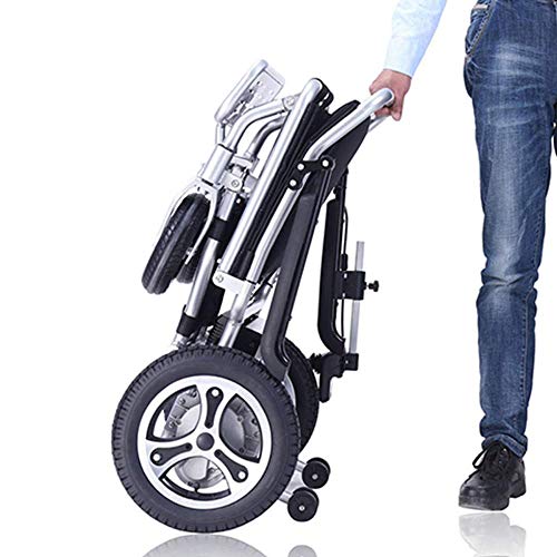 Power Chair Black - Aluminiumlegering Vouw & Reizen Lichtgewicht Gemotoriseerde Elektrische Power Rolstoel Scooter, Luchtvaart Reizen Veilig Elektrische Rolstoel Heavy Duty Power Rolstoel- Vliegtuig Klaar, B