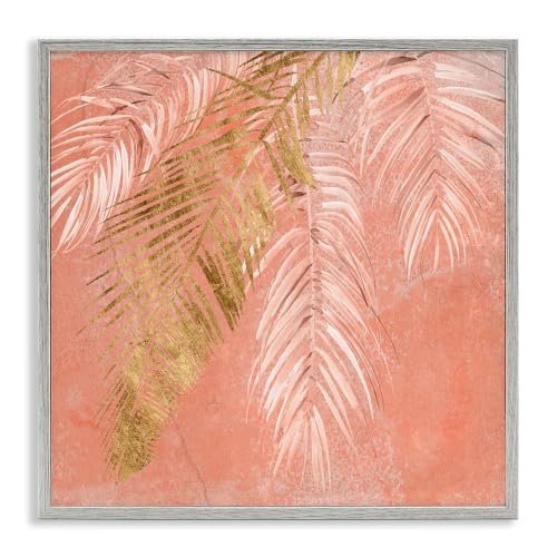 Tropical Palm Fronds Botanical, 17 x 17 Inch Framed Giclée Print